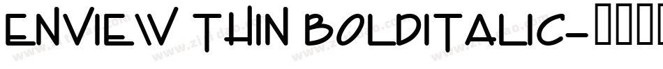 Enview Thin BoldItalic字体转换